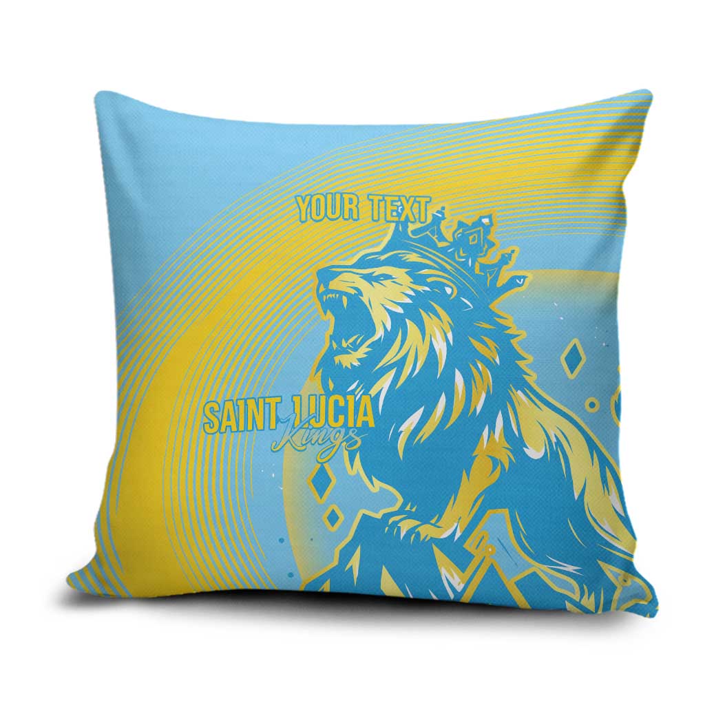 Saint Lucia Cricket Personalized Pillow Cover The Roaring King - Wonder Print Shop