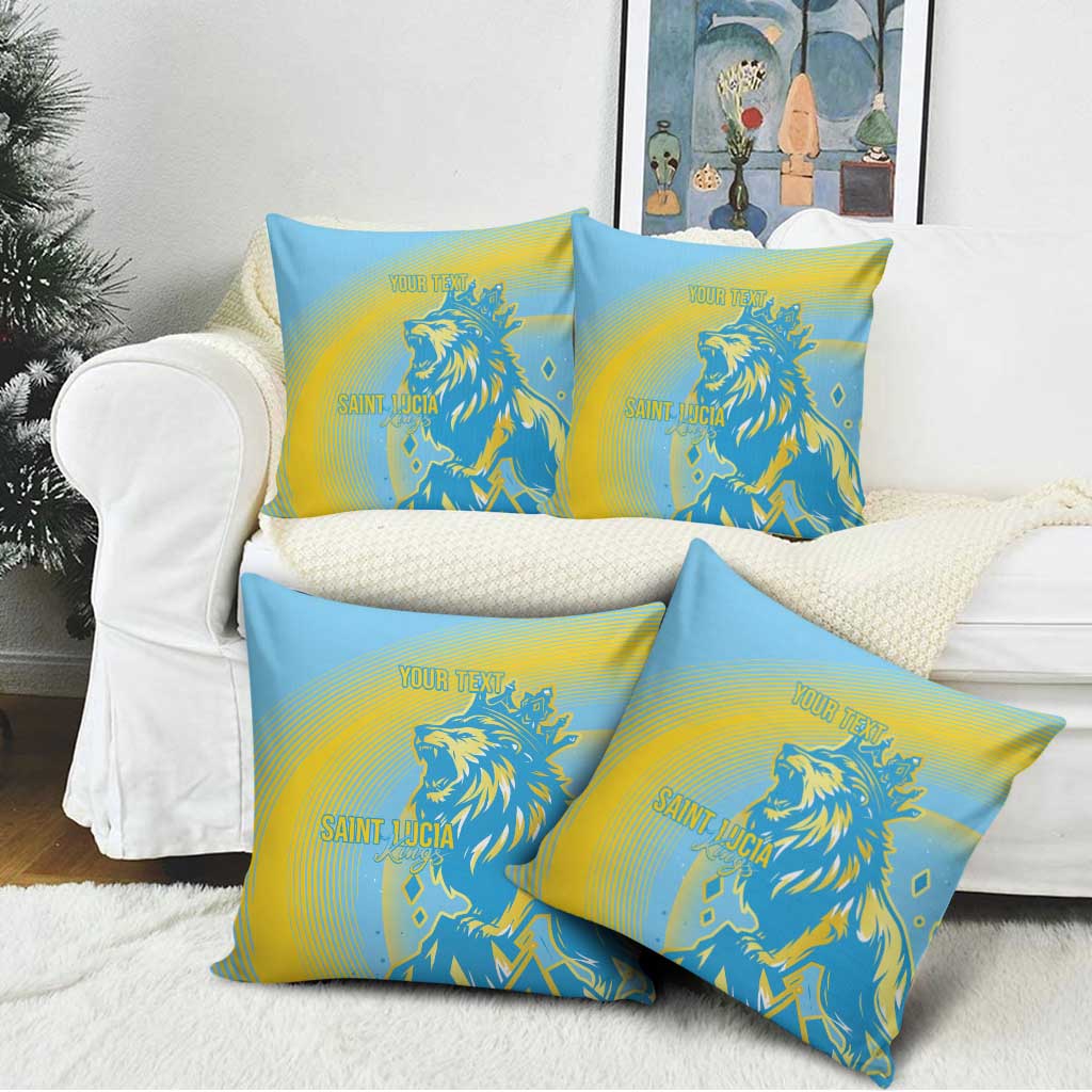 Saint Lucia Cricket Personalized Pillow Cover The Roaring King - Wonder Print Shop