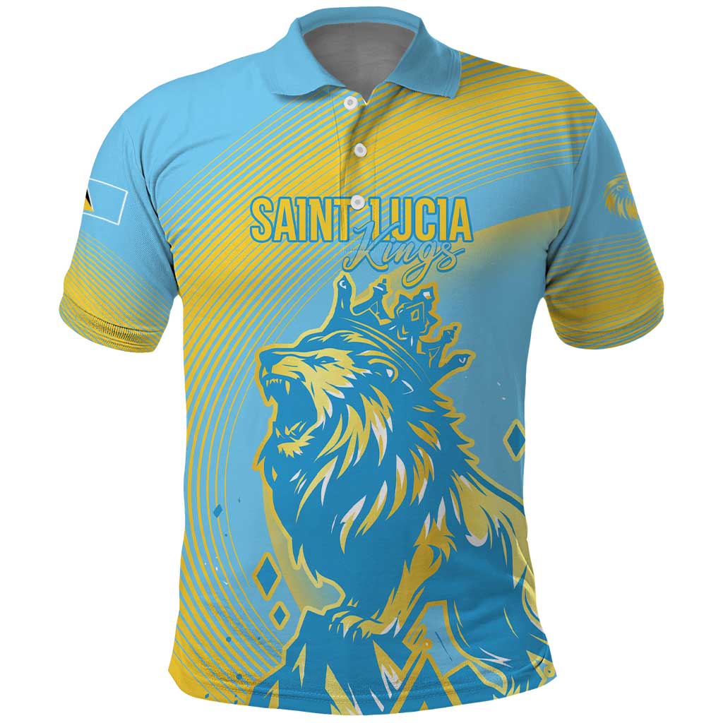 Saint Lucia Cricket Personalized Polo Shirt The Roaring King - Wonder Print Shop