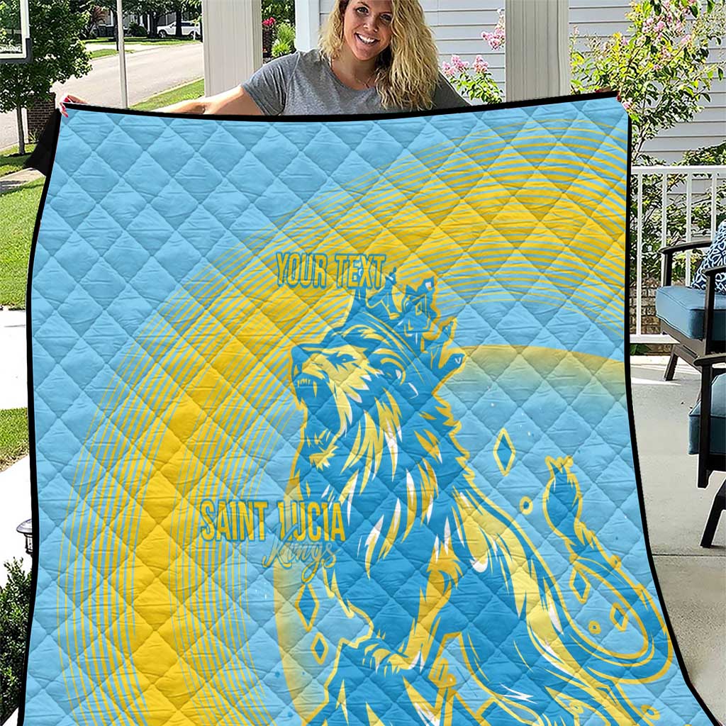 Saint Lucia Cricket Personalized Quilt The Roaring King - Wonder Print Shop
