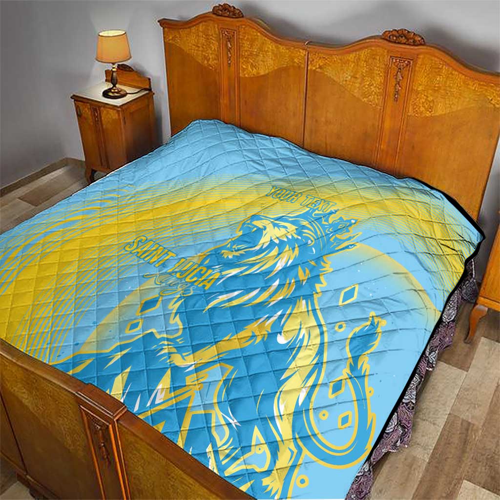 Saint Lucia Cricket Personalized Quilt The Roaring King - Wonder Print Shop