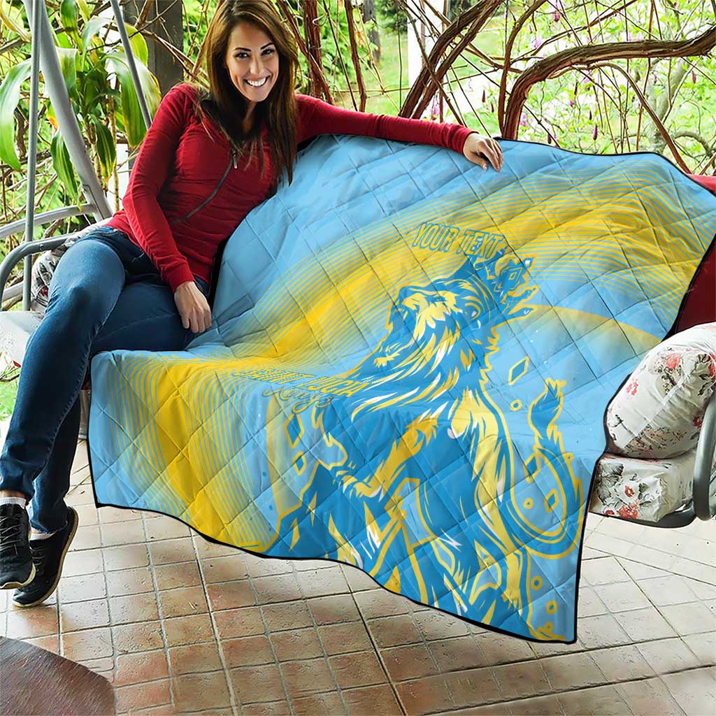Saint Lucia Cricket Personalized Quilt The Roaring King - Wonder Print Shop