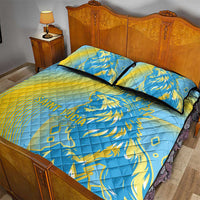 Saint Lucia Cricket Personalized Quilt Bed Set The Roaring King - Wonder Print Shop