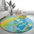 Saint Lucia Cricket Personalized Round Carpet The Roaring King - Wonder Print Shop