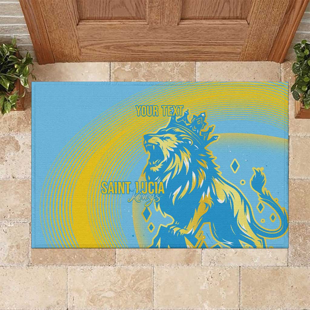 Saint Lucia Cricket Personalized Rubber Doormat The Roaring King - Wonder Print Shop