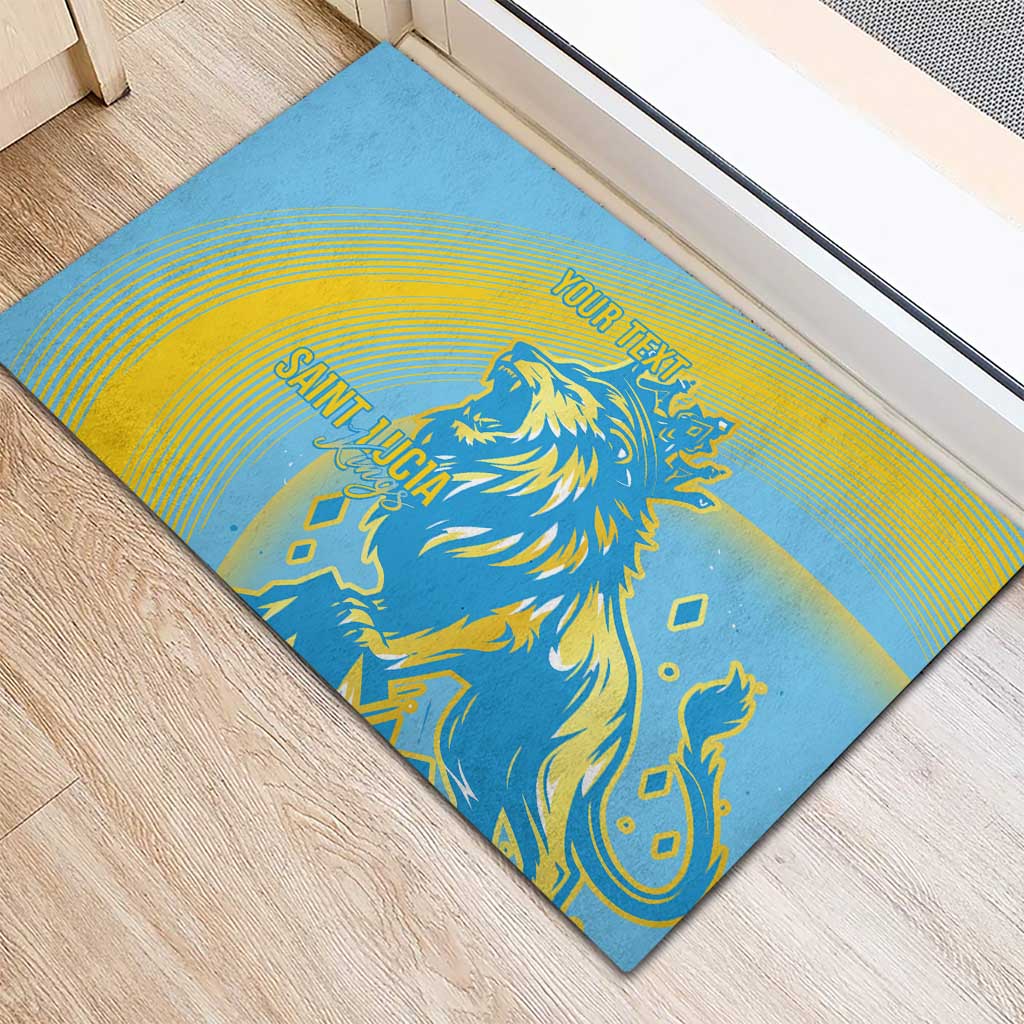 Saint Lucia Cricket Personalized Rubber Doormat The Roaring King - Wonder Print Shop