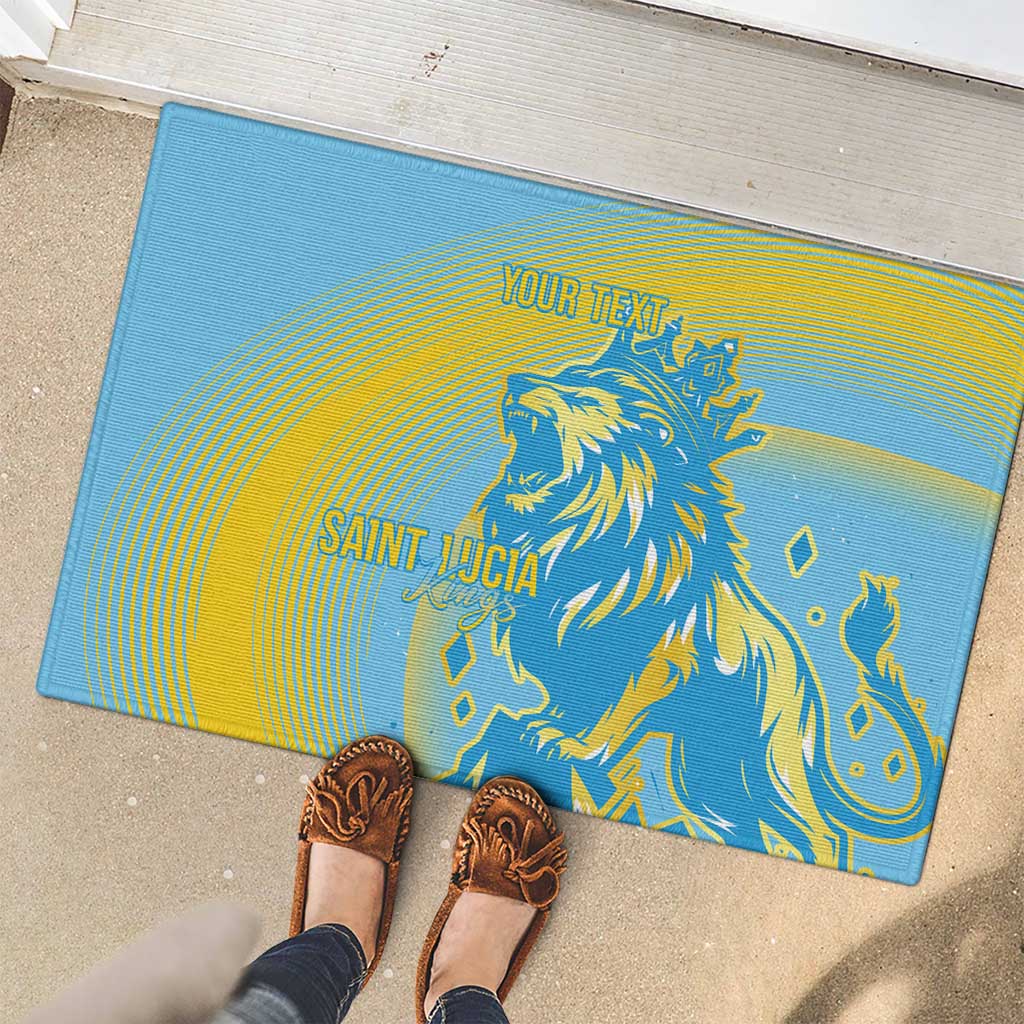 Saint Lucia Cricket Personalized Rubber Doormat The Roaring King - Wonder Print Shop
