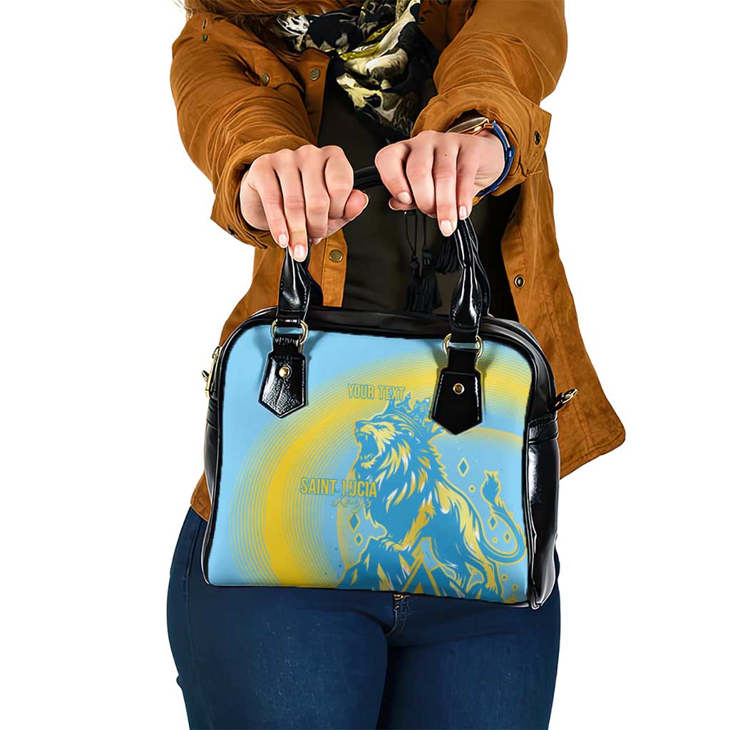Saint Lucia Cricket Personalized Shoulder Handbag The Roaring King - Wonder Print Shop