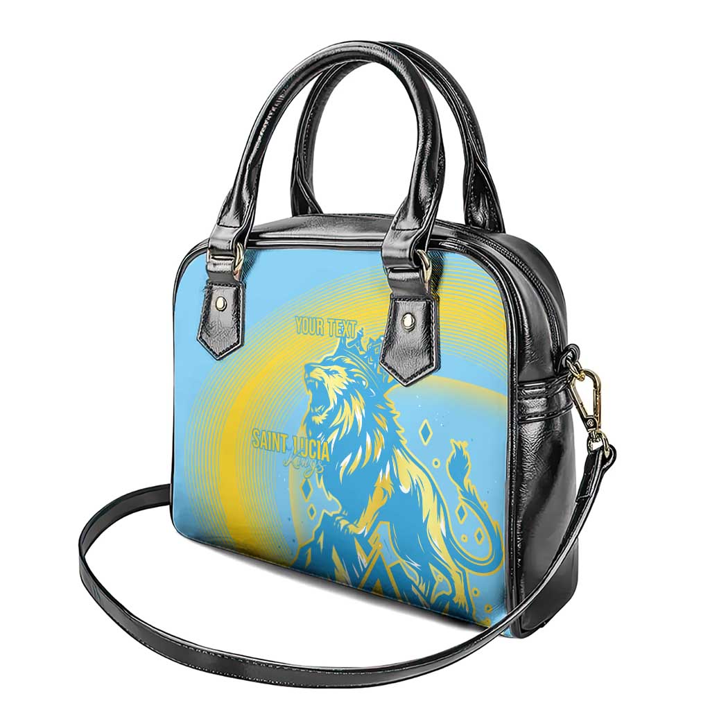 Saint Lucia Cricket Personalized Shoulder Handbag The Roaring King - Wonder Print Shop