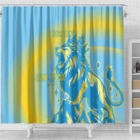 Saint Lucia Cricket Personalized Shower Curtain The Roaring King - Wonder Print Shop
