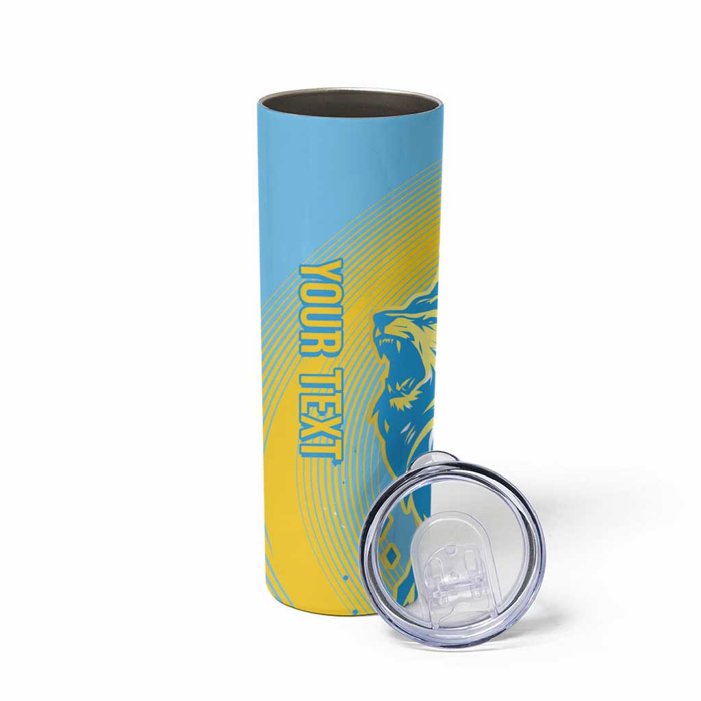 Saint Lucia Cricket Personalized Skinny Tumbler The Roaring King - Wonder Print Shop