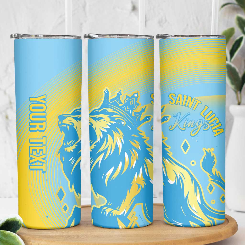 Saint Lucia Cricket Personalized Skinny Tumbler The Roaring King - Wonder Print Shop