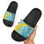 Saint Lucia Cricket Personalized Slide Sandals The Roaring King - Wonder Print Shop
