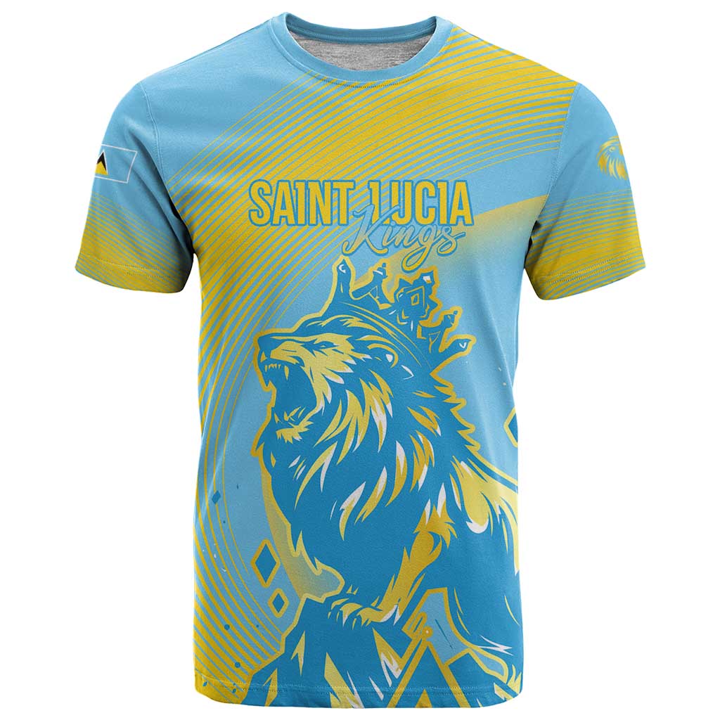 Saint Lucia Cricket Personalized T Shirt The Roaring King - Wonder Print Shop