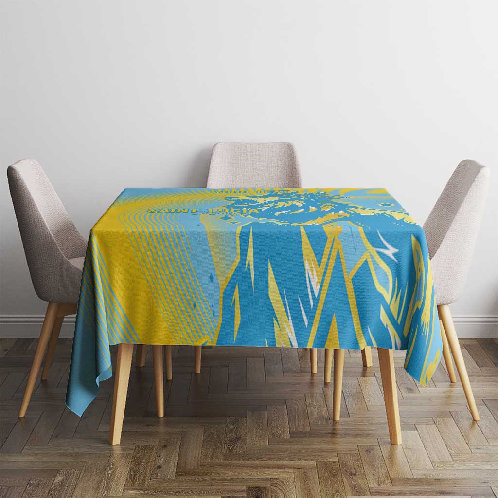 Saint Lucia Cricket Personalized Tablecloth The Roaring King - Wonder Print Shop