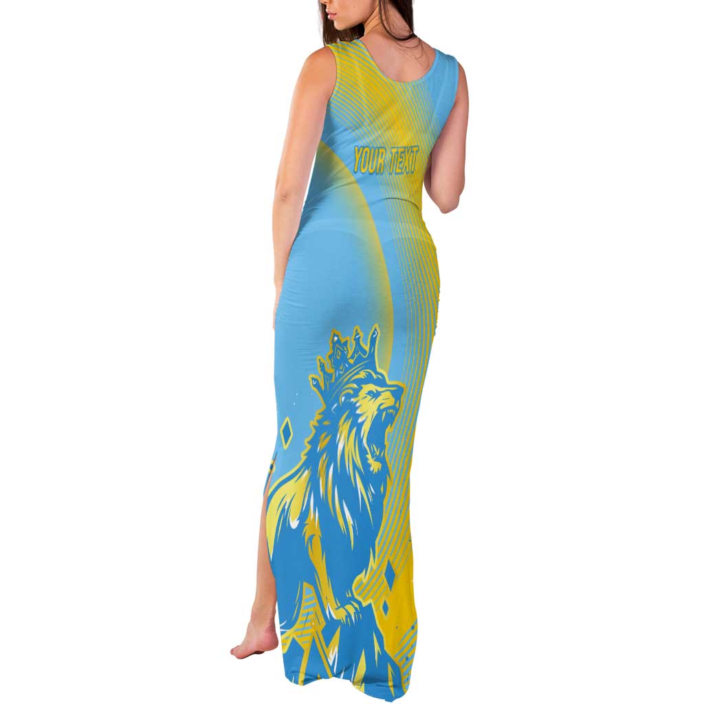 Saint Lucia Cricket Personalized Tank Maxi Dress The Roaring King - Wonder Print Shop