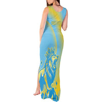 Saint Lucia Cricket Personalized Tank Maxi Dress The Roaring King - Wonder Print Shop