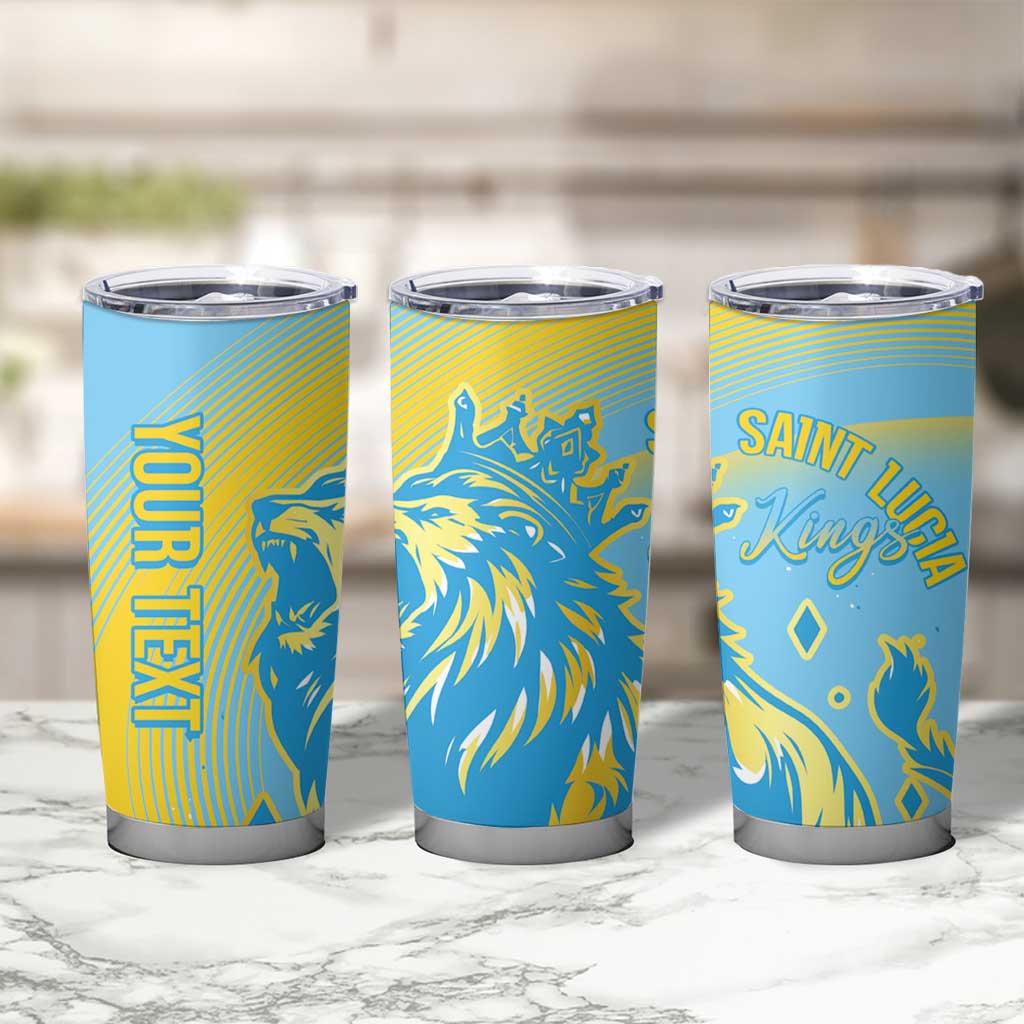 Saint Lucia Cricket Personalized Tumbler Cup The Roaring King - Wonder Print Shop