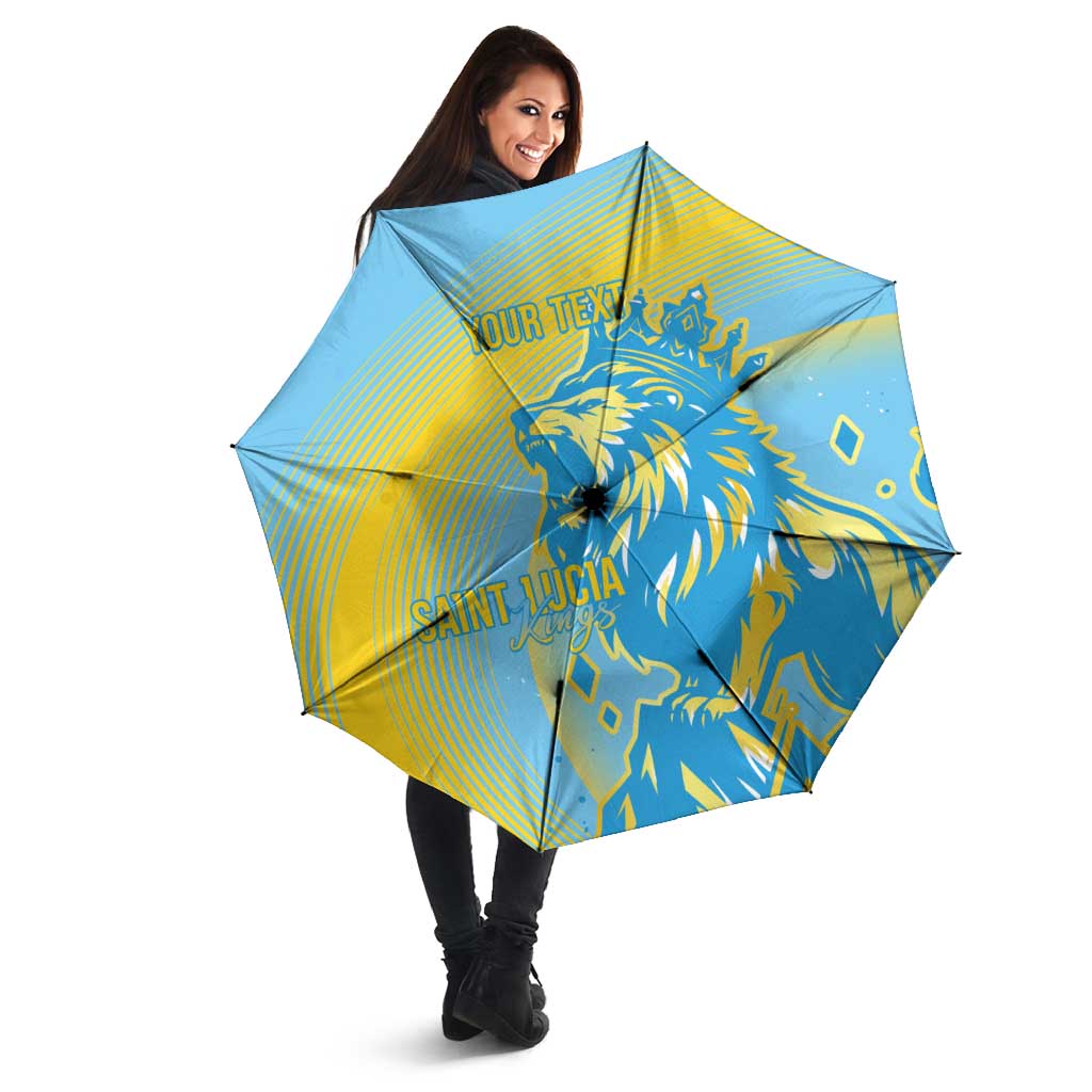Saint Lucia Cricket Personalized Umbrella The Roaring King - Wonder Print Shop