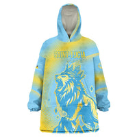 Saint Lucia Cricket Personalized Wearable Blanket Hoodie The Roaring King - Wonder Print Shop
