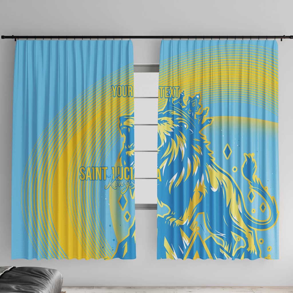 Saint Lucia Cricket Personalized Window Curtain The Roaring King - Wonder Print Shop