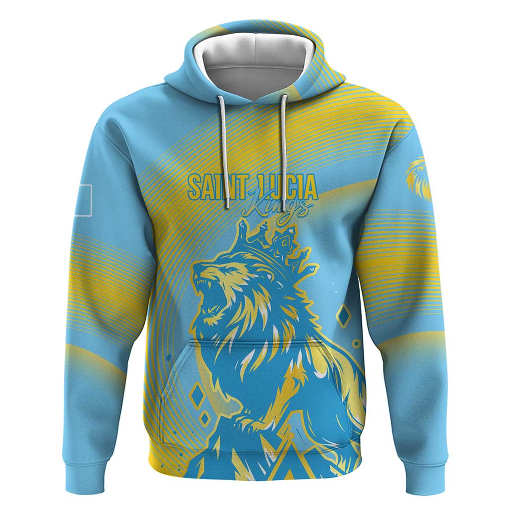 Saint Lucia Cricket Personalized Zip Hoodie The Roaring King - Wonder Print Shop