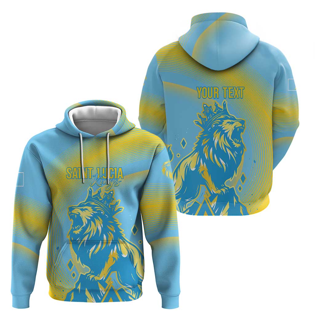 Saint Lucia Cricket Personalized Zip Hoodie The Roaring King - Wonder Print Shop