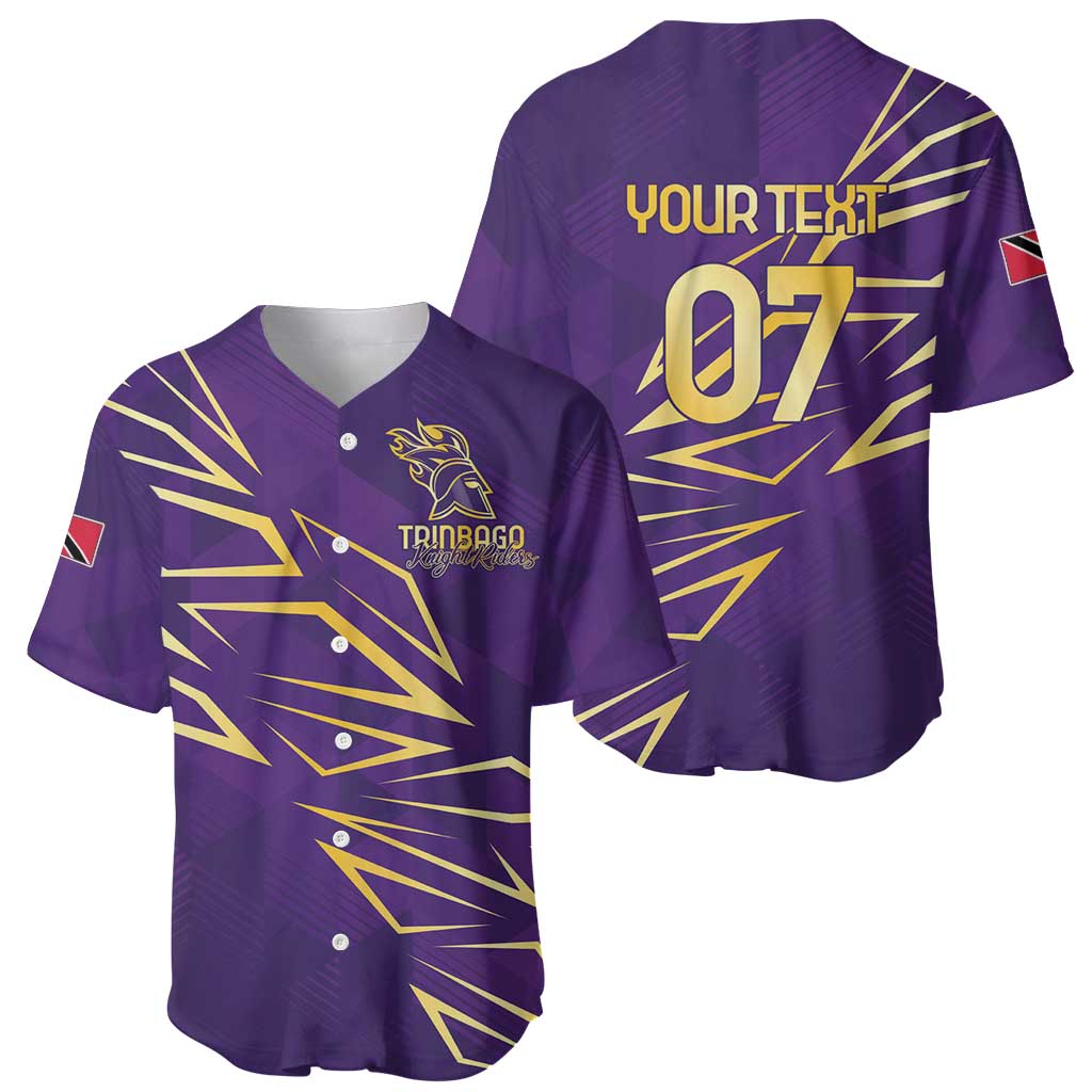 Trinbago Cricket Custom Baseball Jersey TKR Quadruple Champion - Wonder Print Shop