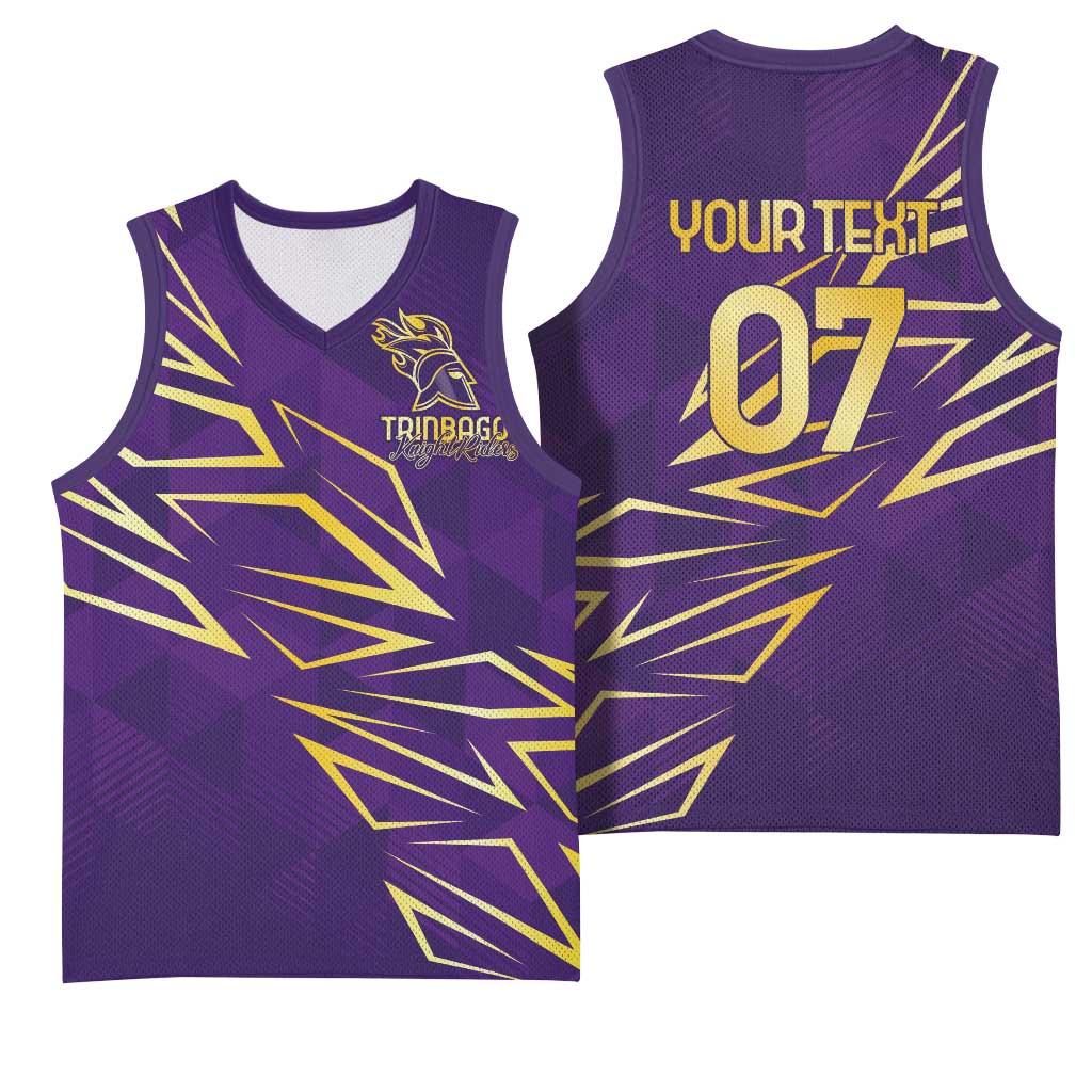 Trinbago Cricket Custom Basketball Jersey TKR Quadruple Champion - Wonder Print Shop