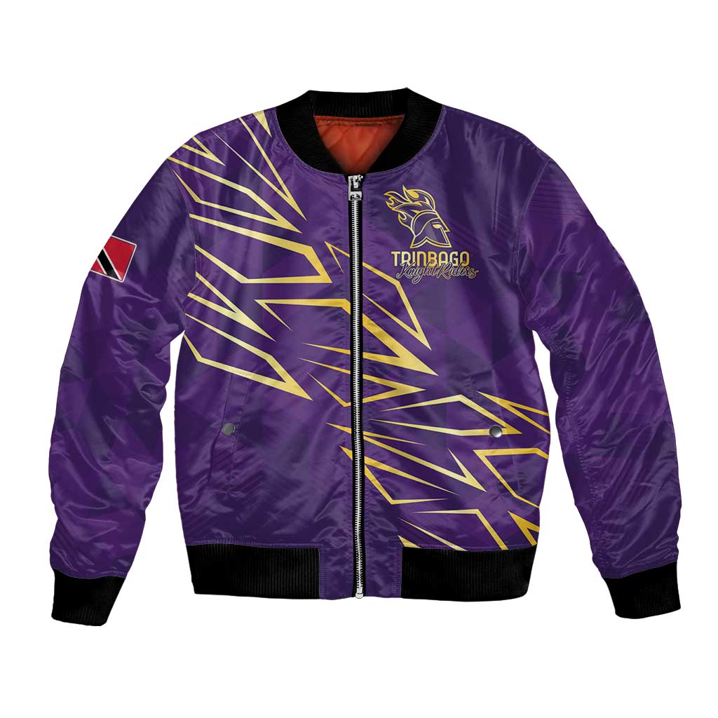Trinbago Cricket Custom Bomber Jacket TKR Quadruple Champion - Wonder Print Shop