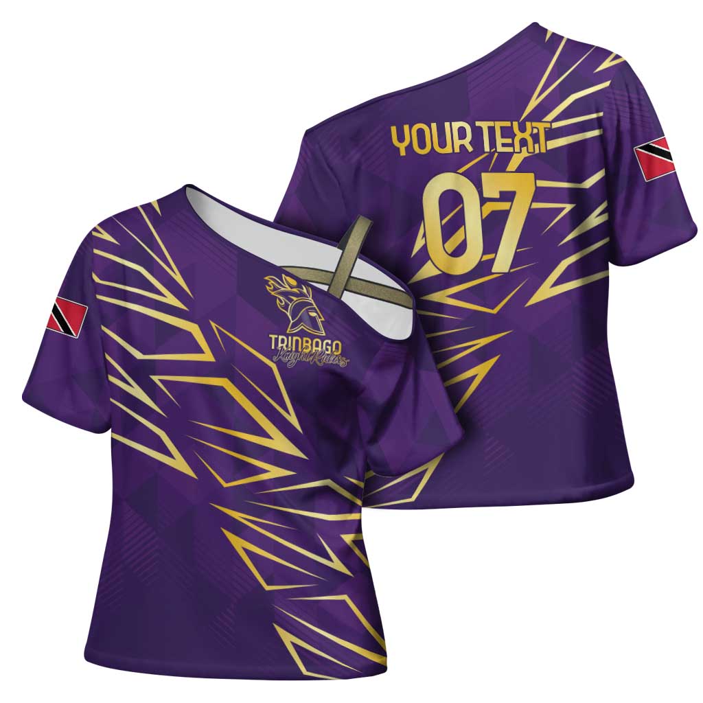 Trinbago Cricket Custom Cross Shoulder Shirt TKR Quadruple Champion - Wonder Print Shop