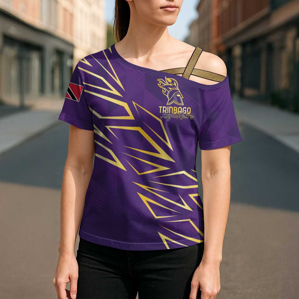 Trinbago Cricket Custom Cross Shoulder Shirt TKR Quadruple Champion - Wonder Print Shop
