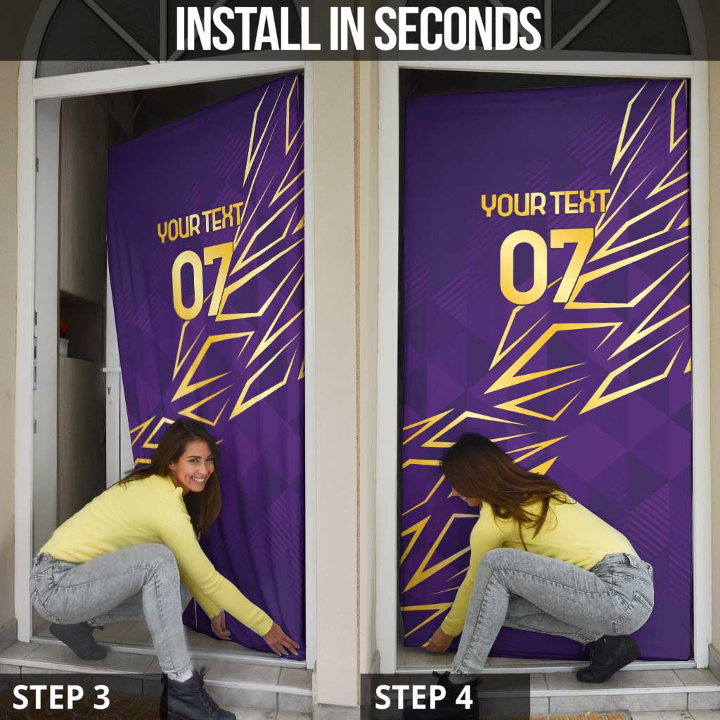 Trinbago Cricket Custom Door Cover TKR Quadruple Champion - Wonder Print Shop