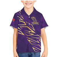 Trinbago Cricket Custom Family Matching Mermaid Dress and Hawaiian Shirt TKR Quadruple Champion - Wonder Print Shop