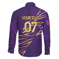 Trinbago Cricket Custom Family Matching Off The Shoulder Long Sleeve Dress and Hawaiian Shirt TKR Quadruple Champion - Wonder Print Shop