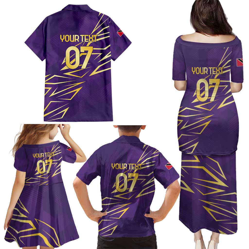 Trinbago Cricket Custom Family Matching Puletasi and Hawaiian Shirt TKR Quadruple Champion - Wonder Print Shop