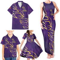 Trinbago Cricket Custom Family Matching Tank Maxi Dress and Hawaiian Shirt TKR Quadruple Champion - Wonder Print Shop