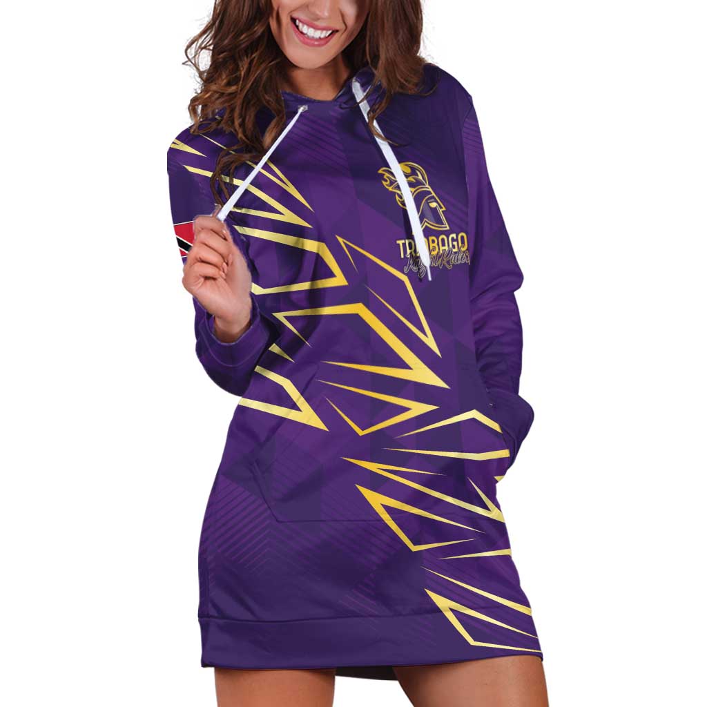 Trinbago Cricket Custom Hoodie Dress TKR Quadruple Champion - Wonder Print Shop