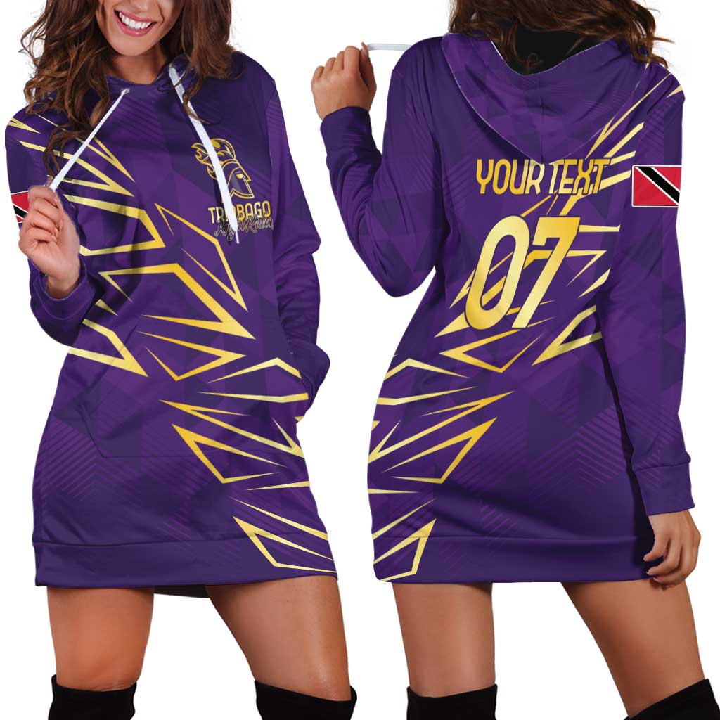 Trinbago Cricket Custom Hoodie Dress TKR Quadruple Champion - Wonder Print Shop