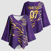 Trinbago Cricket Custom Kimono Sleeve Blouse TKR Quadruple Champion - Wonder Print Shop