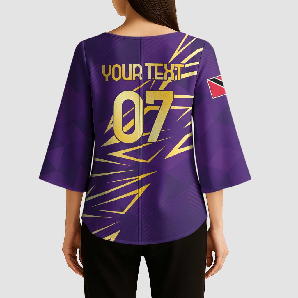 Trinbago Cricket Custom Kimono Sleeve Blouse TKR Quadruple Champion - Wonder Print Shop