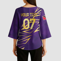 Trinbago Cricket Custom Kimono Sleeve Blouse TKR Quadruple Champion - Wonder Print Shop