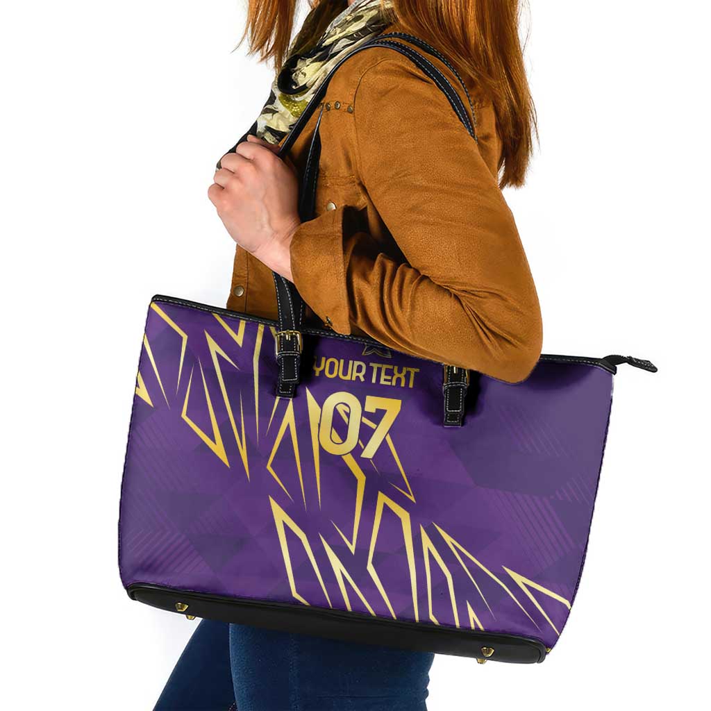 Trinbago Cricket Custom Leather Tote Bag TKR Quadruple Champion - Wonder Print Shop
