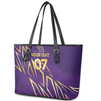 Trinbago Cricket Custom Leather Tote Bag TKR Quadruple Champion - Wonder Print Shop