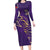 Trinbago Cricket Custom Long Sleeve Bodycon Dress TKR Quadruple Champion - Wonder Print Shop