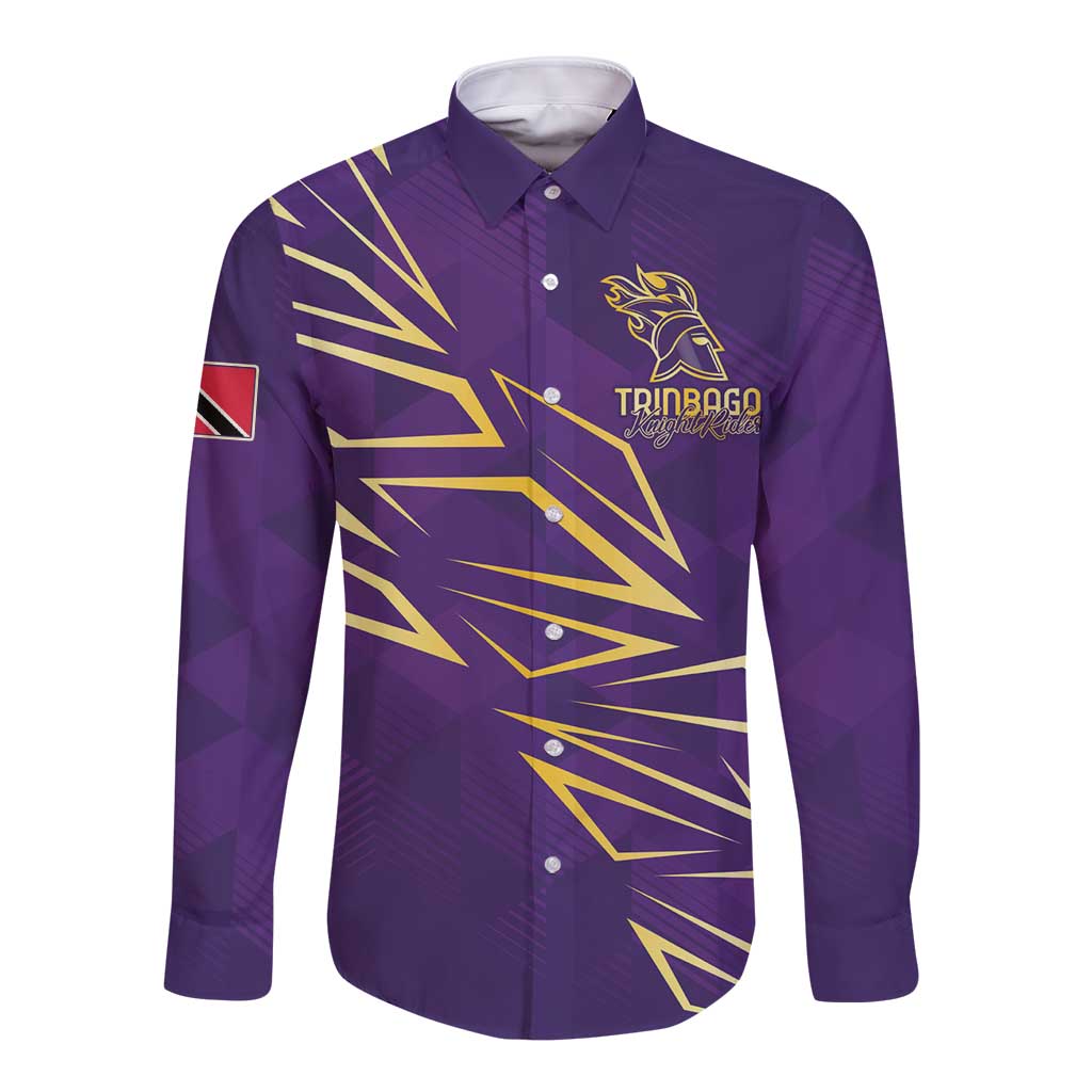 Trinbago Cricket Custom Long Sleeve Button Shirt TKR Quadruple Champion - Wonder Print Shop
