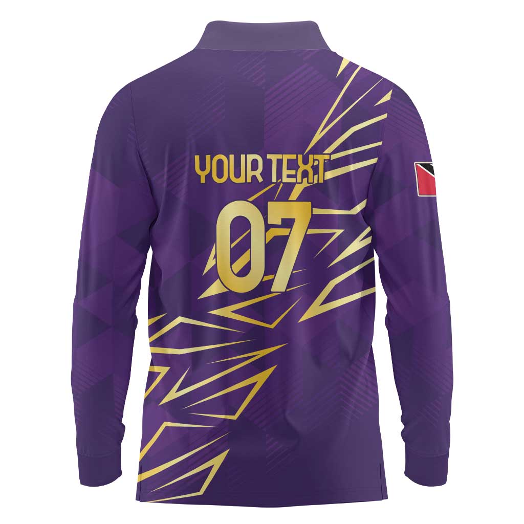 Trinbago Cricket Custom Long Sleeve Polo Shirt TKR Quadruple Champion - Wonder Print Shop