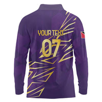 Trinbago Cricket Custom Long Sleeve Polo Shirt TKR Quadruple Champion - Wonder Print Shop