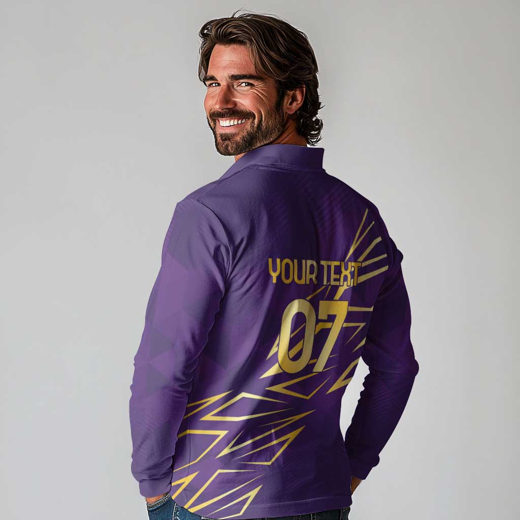 Trinbago Cricket Custom Long Sleeve Polo Shirt TKR Quadruple Champion - Wonder Print Shop