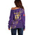 Trinbago Cricket Custom Off Shoulder Sweater TKR Quadruple Champion - Wonder Print Shop